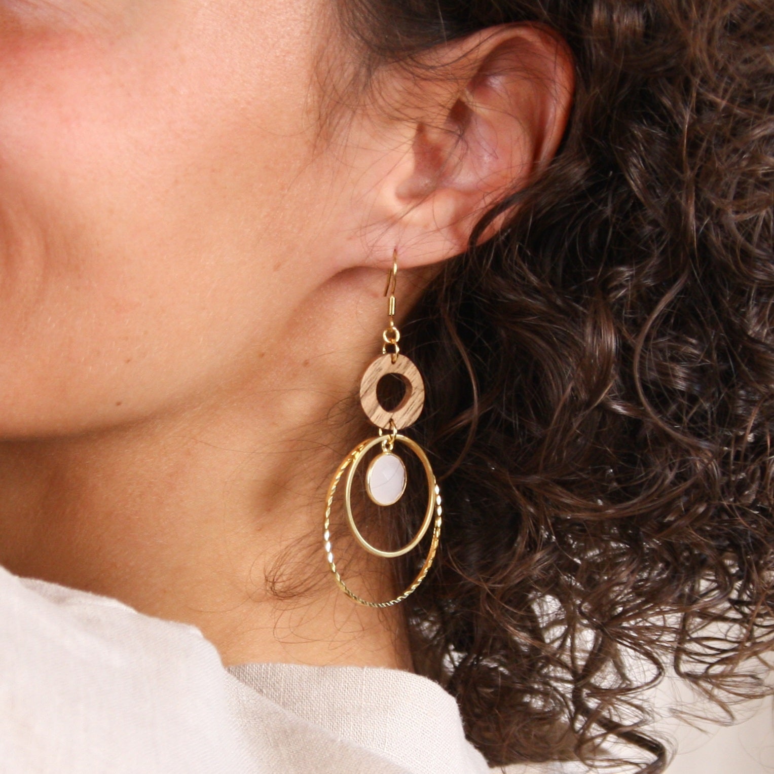 Earrings &quot;Harmonia gold&quot;