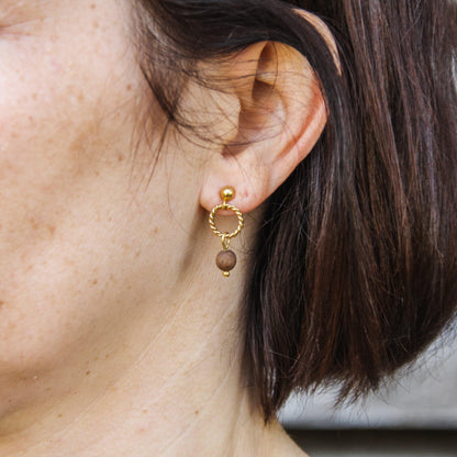 Earrings &quot;Little Nut Gold&quot;