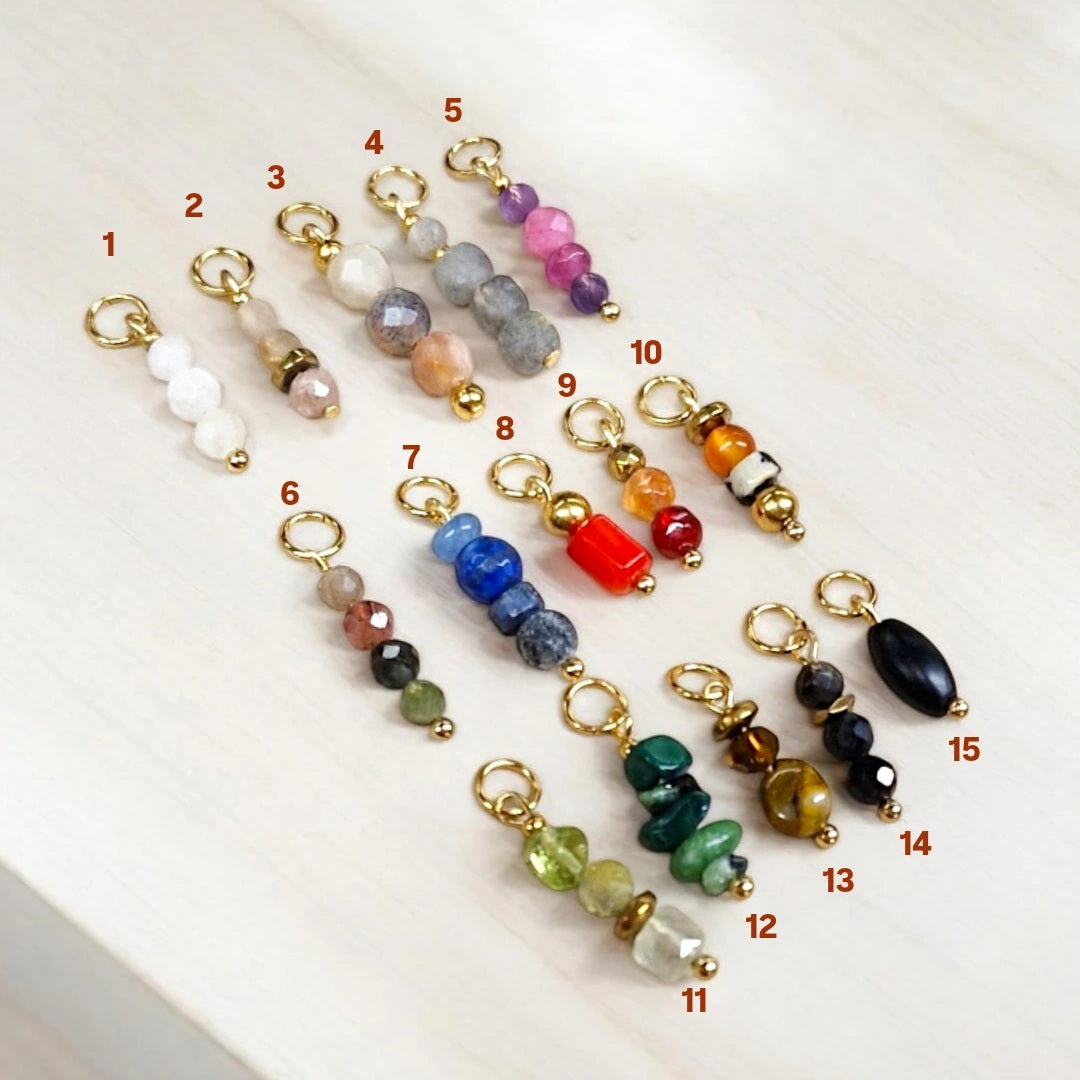 Mix &amp; Match Steinchen Charms SET Gold