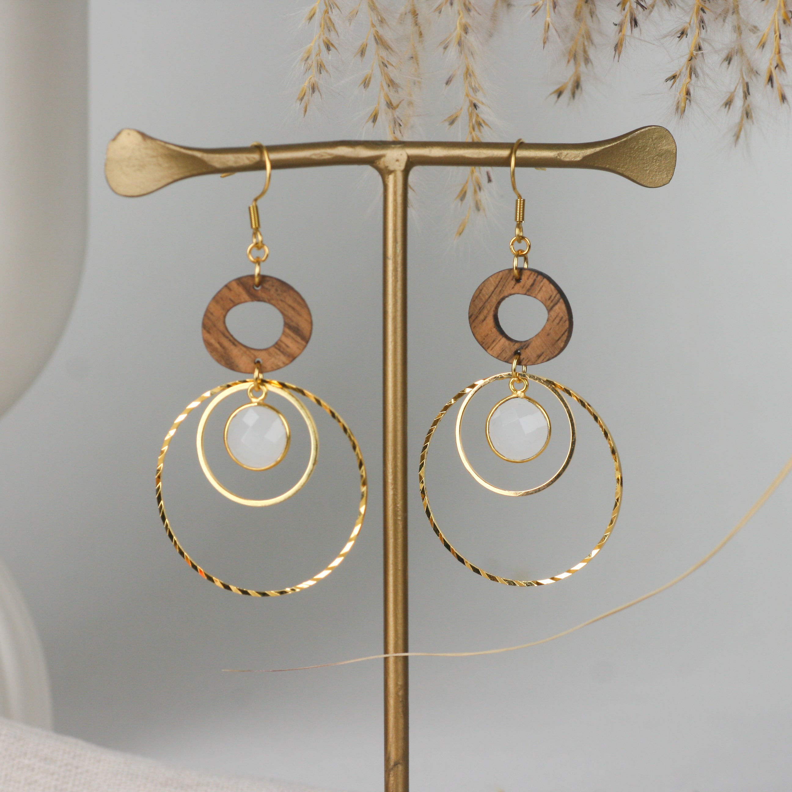 Earrings &quot;Harmonia gold&quot;