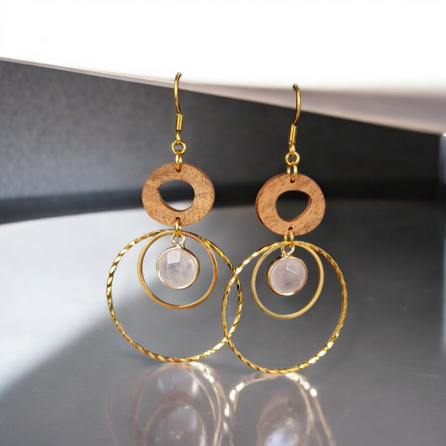 Earrings &quot;Harmonia gold&quot;