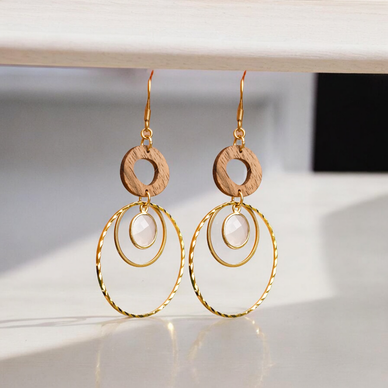 Earrings &quot;Harmonia gold&quot;