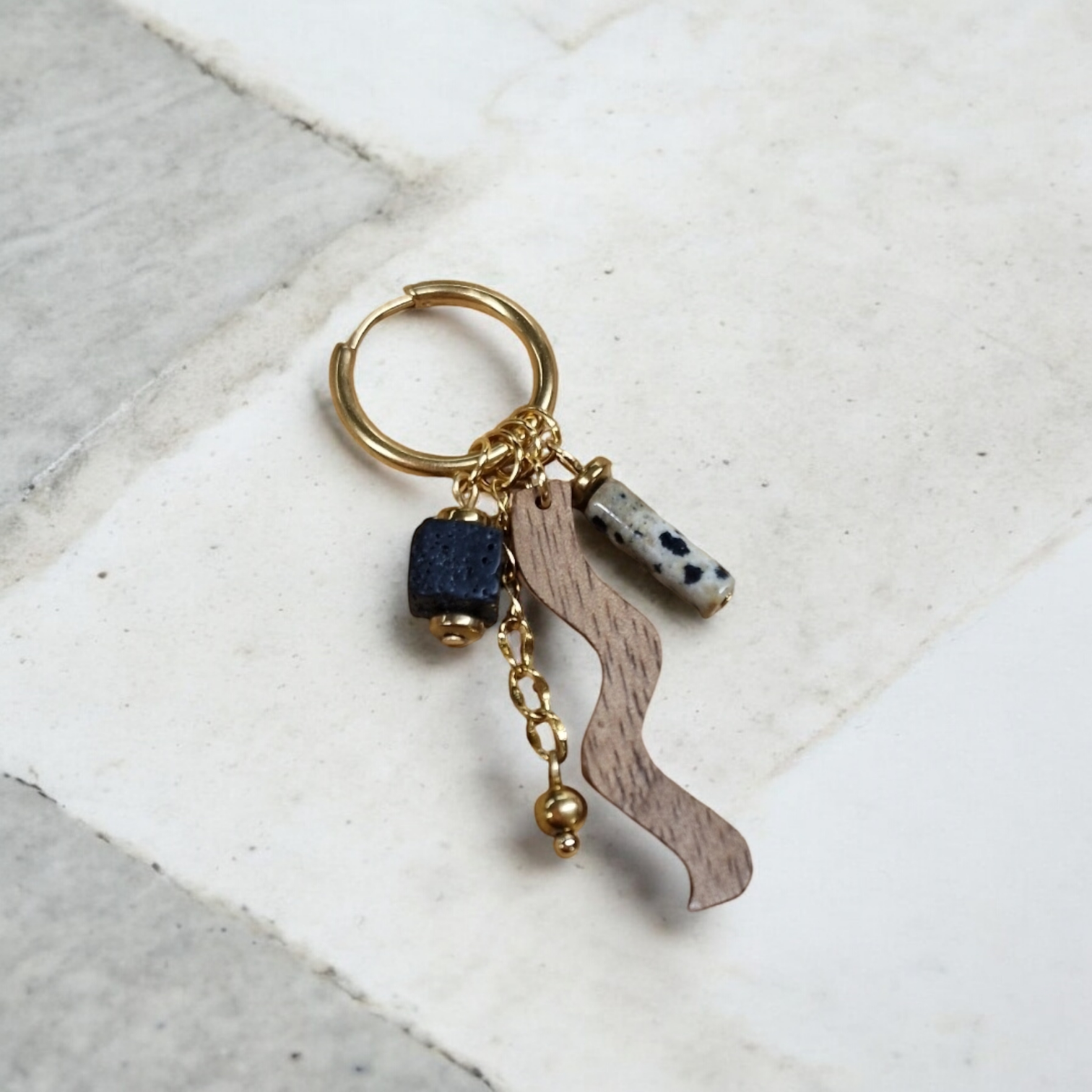 Mix &amp; Match Ebenholz Charms Gold